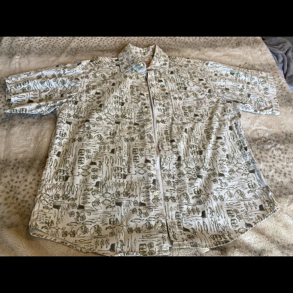 🎣 Mens Woolrich fishing button up XL